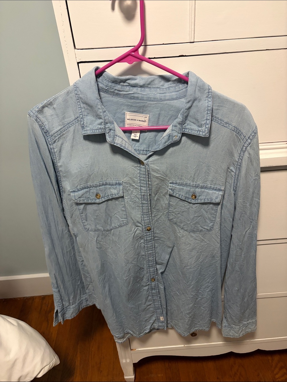 Melrose and Market Light Blue Denim Shirt